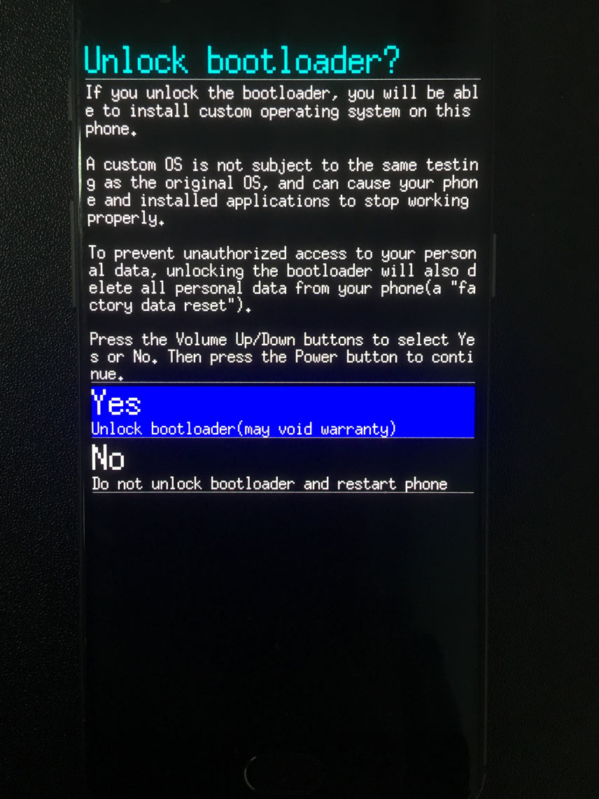 解锁 bootloader