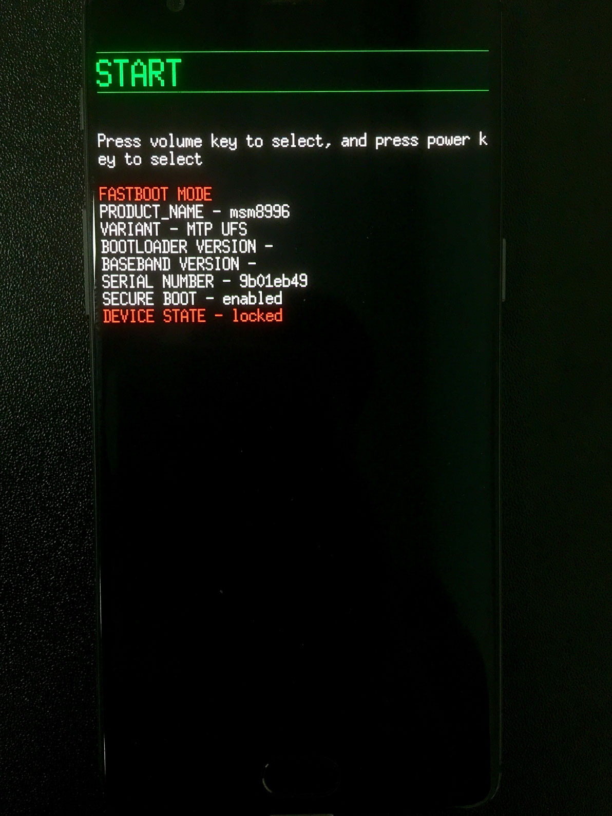 fastboot 模式解锁前
